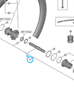 Shimano axe complet WH-R9270 arrière Shimano axe complet WH-R9270 arrière