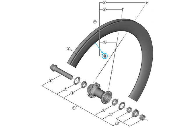 Shimano Rayon WH-R9270-C60-TU-F 252mm avant-gauche collé Shimano Rayon WH-R9270-C60-TU-F 252mm avant-gauche collé