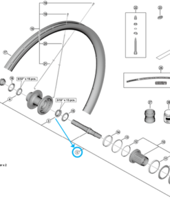 Shimano axe complet WH-RX880-TL-R12 arrière Shimano axe complet WH-RX880-TL-R12 arrière