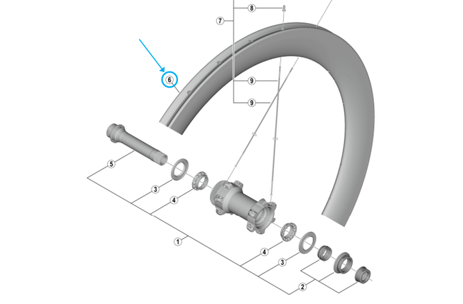 Shimano Jante arrière WH-R9170 24-trous Shimano Jante arrière WH-R9170 24-trous