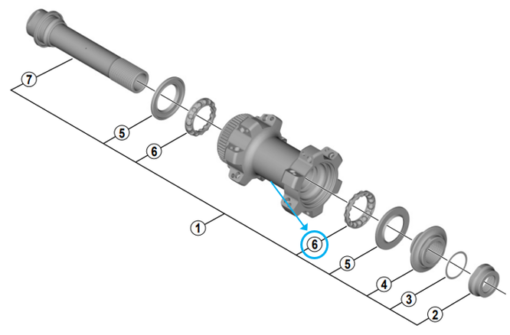 Shimano porte-billes WH-RX31-F12