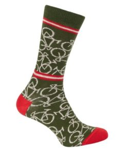 Le Patron Bicycle Socks army green 35-38