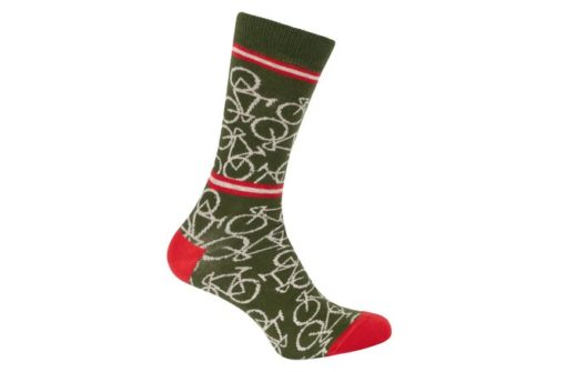 Le Patron Bicycle Socks army green 35-38