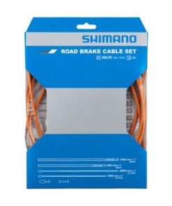 Shimano Set câble de frein Route SIL-TEC SP41 orange blister Shimano Set câble de frein Route SIL-TEC SP41 orange blister