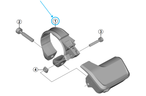 Shimano Bride Support d'écran SC-MT800 35 mm