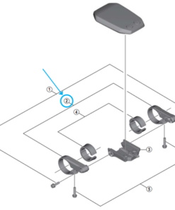 Shimano Bride Support d'écrant d'écran SC-E6010 droite et gauche