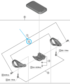 Shimano Bride Support d'écrant d'écran SC-E6100 droite et gauche Shimano Bride Support d'écrant d'écran SC-E6100 droite et gauche