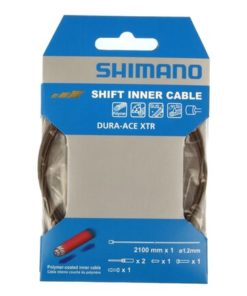 Shimano Câble dérailleur 1.2×2100 mm revêtement polymère blister Shimano Câble dérailleur 1.2×2100 mm revêtement polymère blister