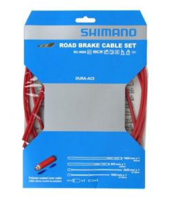 Shimano Set câble de frein Route BC-9000 rouge blister Shimano Set câble de frein Route BC-9000 rouge blister