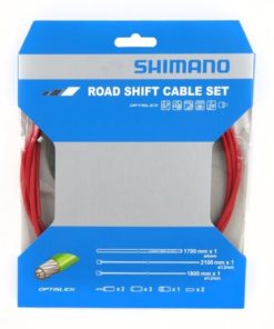 Shimano Set câble de dérailleur Route Optislik rouge blister Shimano Set câble de dérailleur Route Optislik rouge blister