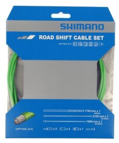 Shimano Set câble de dérailleur Route Optislik vert blister Shimano Set câble de dérailleur Route Optislik vert blister