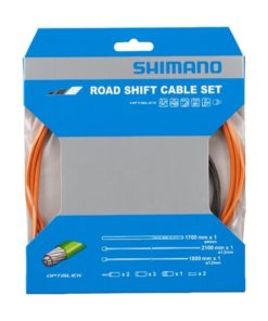 Shimano Set câble de dérailleur Route Optislik orange blister Shimano Set câble de dérailleur Route Optislik orange blister