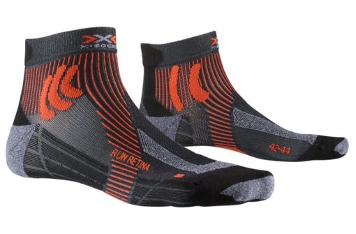 X-SOCKS Men Run Retina 4.0 stone grey melange/x-orange 42-44
