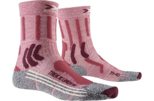 X-SOCKS Women Trek X Linen vintage red melange/grey melange 37-38