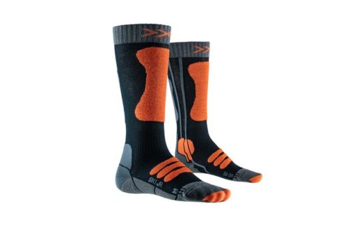X-SOCKS JR Ski 4.0 anthracite melange/x-orange 24-26