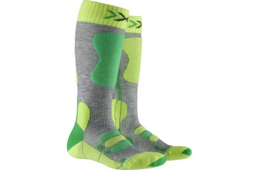 X-SOCKS JR Ski 4.0 mid grey melange/green/phyton yellow 24-26