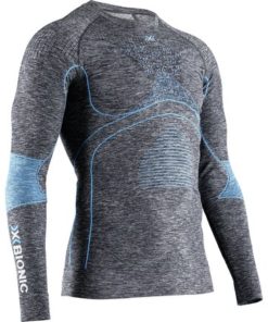 X-BIONIC Men Energy Accumulator 4.0 Melange Shirt LG SL dark grey melange/blue L X-BIONIC Men Energy Accumulator 4.0 Melange Shirt LG SL dark grey melange/blue L
