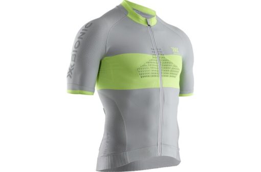 X-BIONIC Men Invent 4.0 Cycling Zip Shirt SH SL dolomite grey phyton yellow XXL