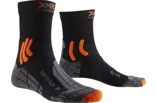 X-SOCKS Winter Run 4.0 black/dark grey melange/x-orange 35-38