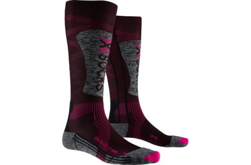 X-SOCKS Women Ski Energizer LT 4.0 black/fluo pink/stone grey melange 41-42
