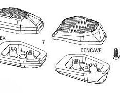 AXS POD Ultimate Controller Caps 2x concave & 2x convex