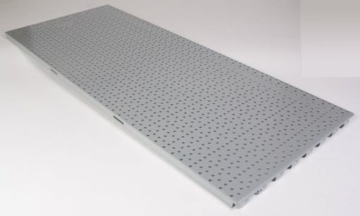 Rückwand grau 100x40cm mit Löcher