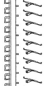 Display Schiene (rail) für 20 Brillen ideal für Wandmontage