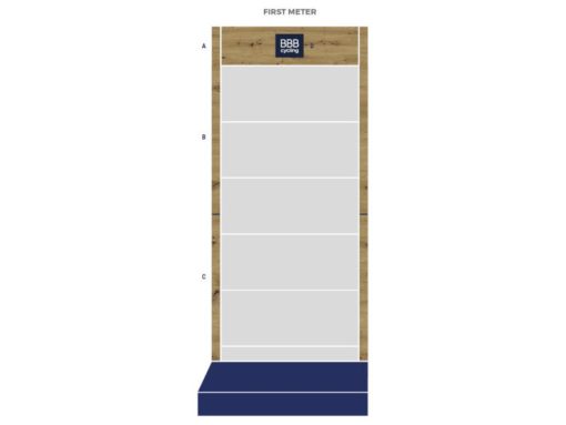 BBB Display update, Holz, 1. Meter 231cm (Gesamthöhe Display  241cm)