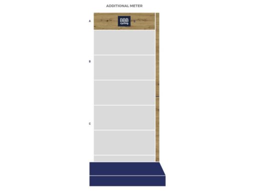 BBB Display update, Holz, 2. und weitere Meter, 231cm (Gesamthöhe Display  241cm)
