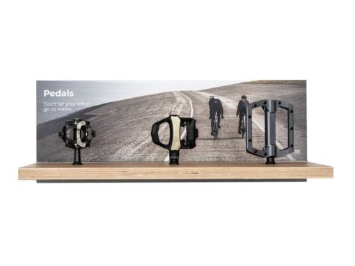 Kategorieregal Holz Pedals 50x25