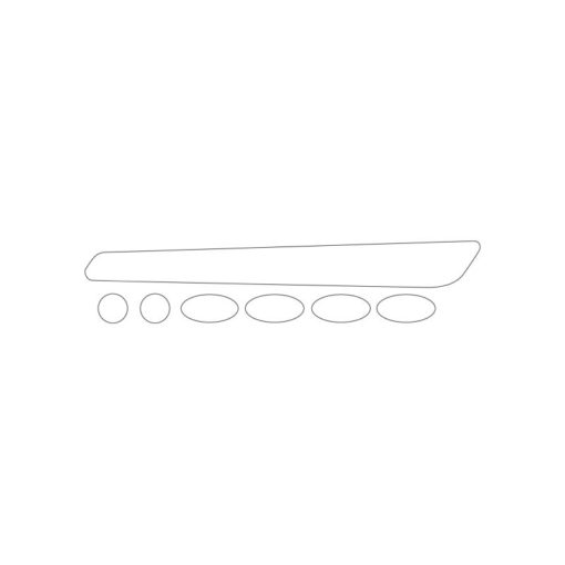 Rahmenschutz Bikeskin transparent 2x Ø20mm, 4x 20x40mm, 1x 250x30mm