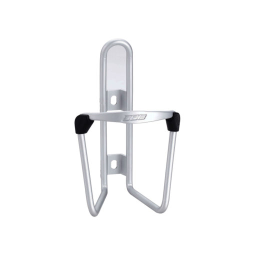 Support de bidon Fueltank anodisé argenté en aluminium, vis inox incluses