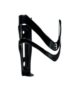 Porte-bidon Sidecage droit noir brillant en aluminium 42g, vis inox incluses