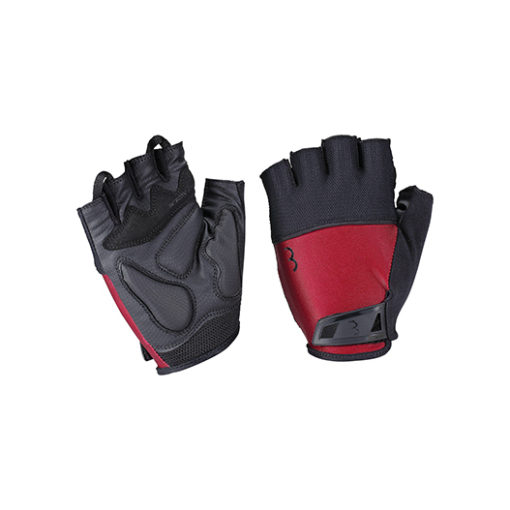Gants été femme doigts courts Omnium noir-rouge M