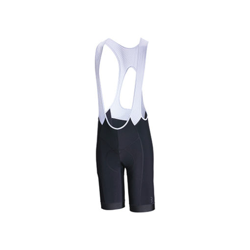 Cuissard à bretelles court homme avec rembourrage et matelas de compression, 1-classe, noir M