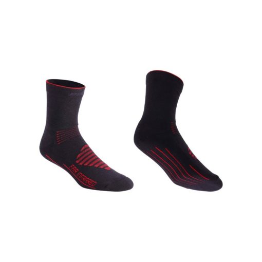 Chaussettes d’hiver FIRFeet noir-rouge 39-43 Technologie FarInfraRed pour des pieds chauds
