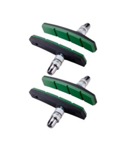 Bremsschuh V-Brake für E-Bikes 2 Paar schwarz-grün, optimierte Bremsleistung