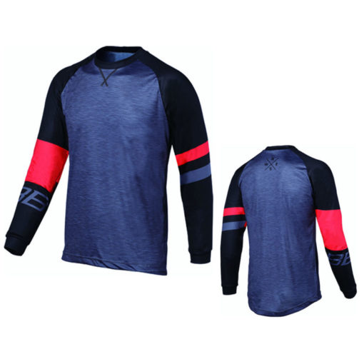Maillot MTB manches longues Gravity gris-noir-rouge M