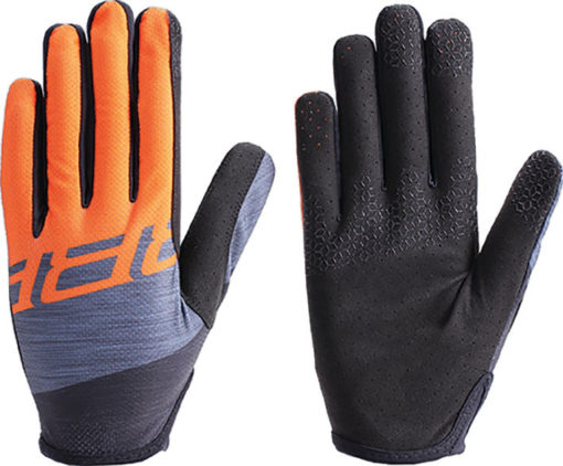 Gants d’été LiteZone doigts longs unisexe, MTB gris-orange M