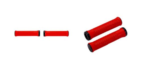 Lenkergriffe geschraubt 142mm rot Modell Python