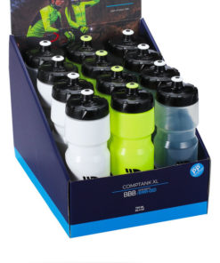 Bidon 12 Stk. 0.75l hell assortiert weiss-schwarz, klar-schwarz, neongelb