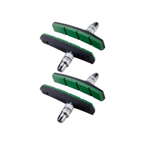 Bremsschuh V-Brake für E-Bikes 25 Set schwarz-grün, optimierte Bremsleistung