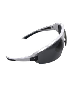 Lunettes Impulse MLC, blanc brillant avec verres supplémentaires transparents et jaunes