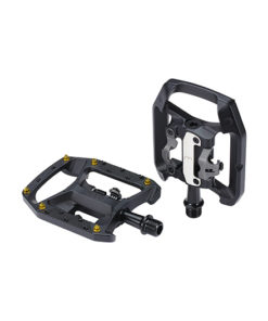 Pédale Alu : Flat avec Pins/SPD noir Pins : coniques/remplaçables