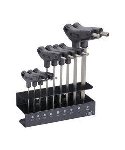 Set Torx : T25, Hex : 2/2.5/3/4/5/6/8/10mm Clé en T Ergo avec support