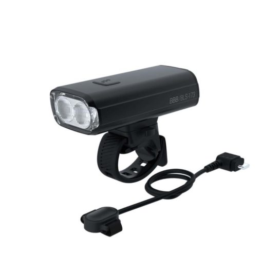 StrikeDuo 2000 lumens, accu-USB-C noir 7 modes y compris DayFlash, télécommande incluse
