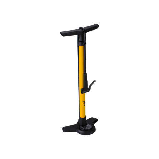 Pompe à pied AirBoost 2 jaune avec tige en acier, 11 bar / 160 psi