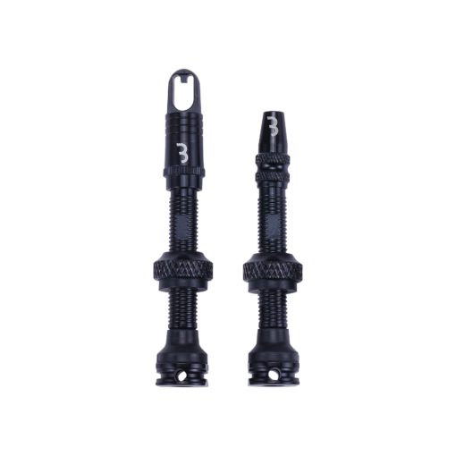 Tubless Ventil Alu/schwarz, 40mm, removable, 2 Stück