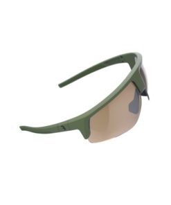 Brille Comet olive, amber flash Rahmen matt, Glas verspiegelt