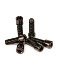 SOLID Vorbauschraubenset M8x25mm schwarz 6 Stück, Stahl, 6mm Inbus